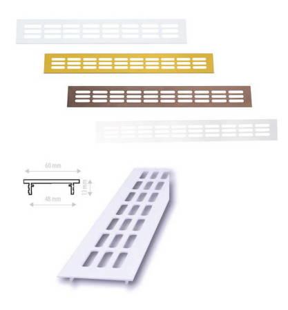 Cobra - větrací mřížka 60x600 mm